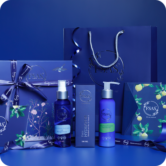 FSAS Facial Luxury Gift Set: Green Tea Face Cleanser, Face Hydrator and Aqua Glow Mist