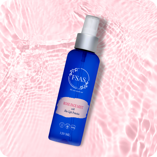 Rose Face Mist With Blue Light Protection | Dermatologist Recommended, Anti-aging, Fights Hyperpigmentation | 99% Plant-Derived | For all skin types | 120ML