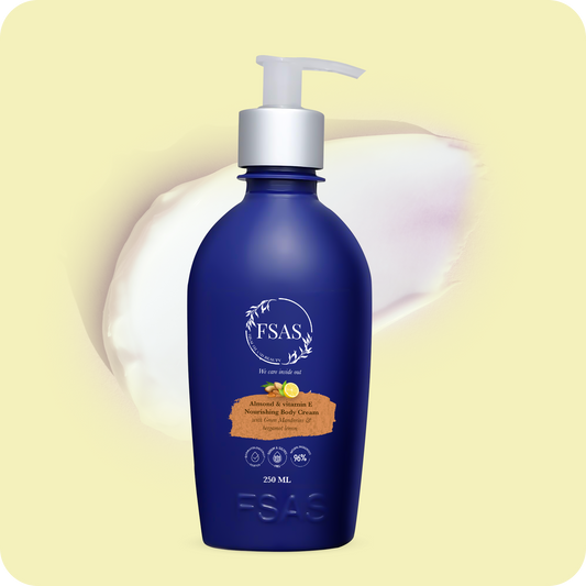 Nourishing Body Cream with Almond & Vitamin E | 96% Plant-Derived | 250ML