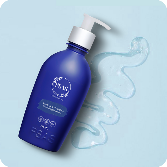 Nourishing Shampoo with Vanilla and Vitamin E | Sulphate and Paraben Free | For Colour-Treated or Dry/Brittle Hair | 92% Plant-Derived | 250ML