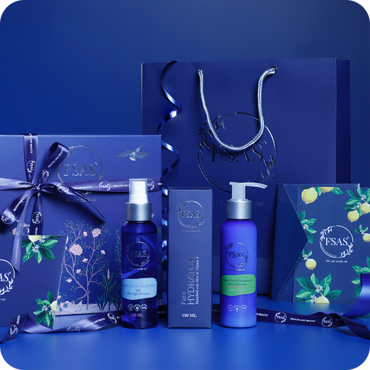 FSAS Facial Luxury Gift set: Green Tea Face Cleanser, Face Hydrator and Aqua Glow Mist